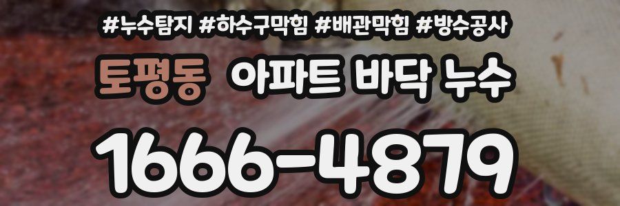 토평동 아파트 바닥 누수