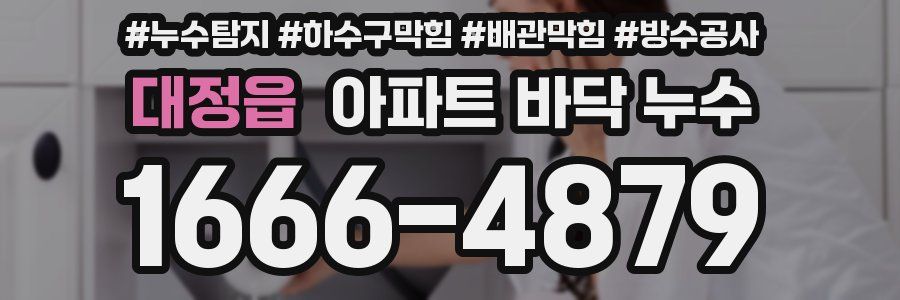 대정읍 아파트 바닥 누수