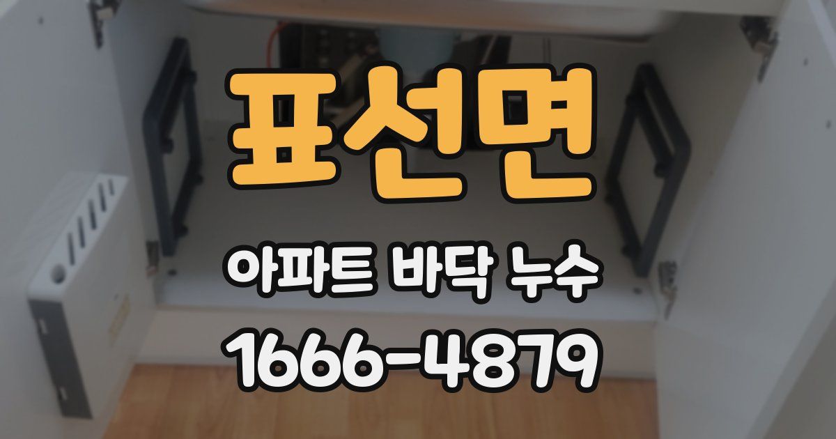표선면 아파트 바닥 누수