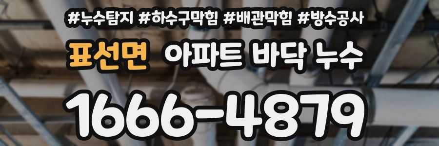 표선면 아파트 바닥 누수