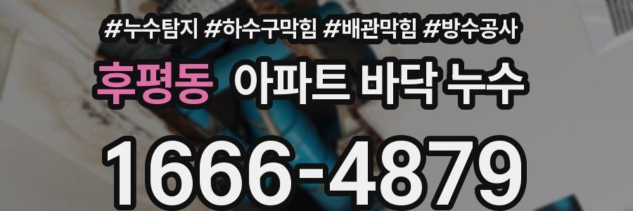 후평동 아파트 바닥 누수