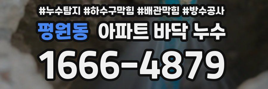 평원동 아파트 바닥 누수
