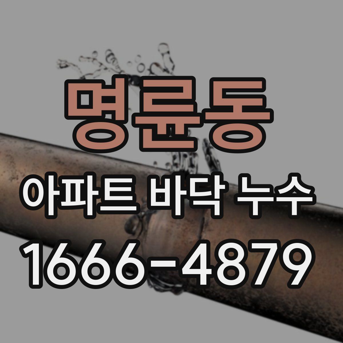 명륜동 아파트 바닥 누수