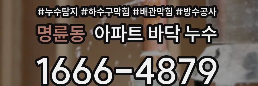 명륜동 아파트 바닥 누수