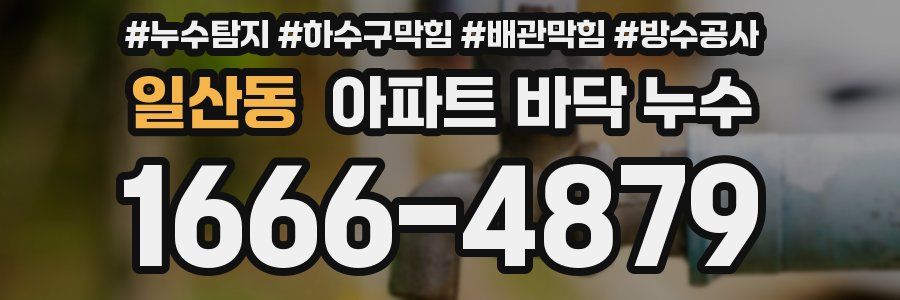 일산동 아파트 바닥 누수