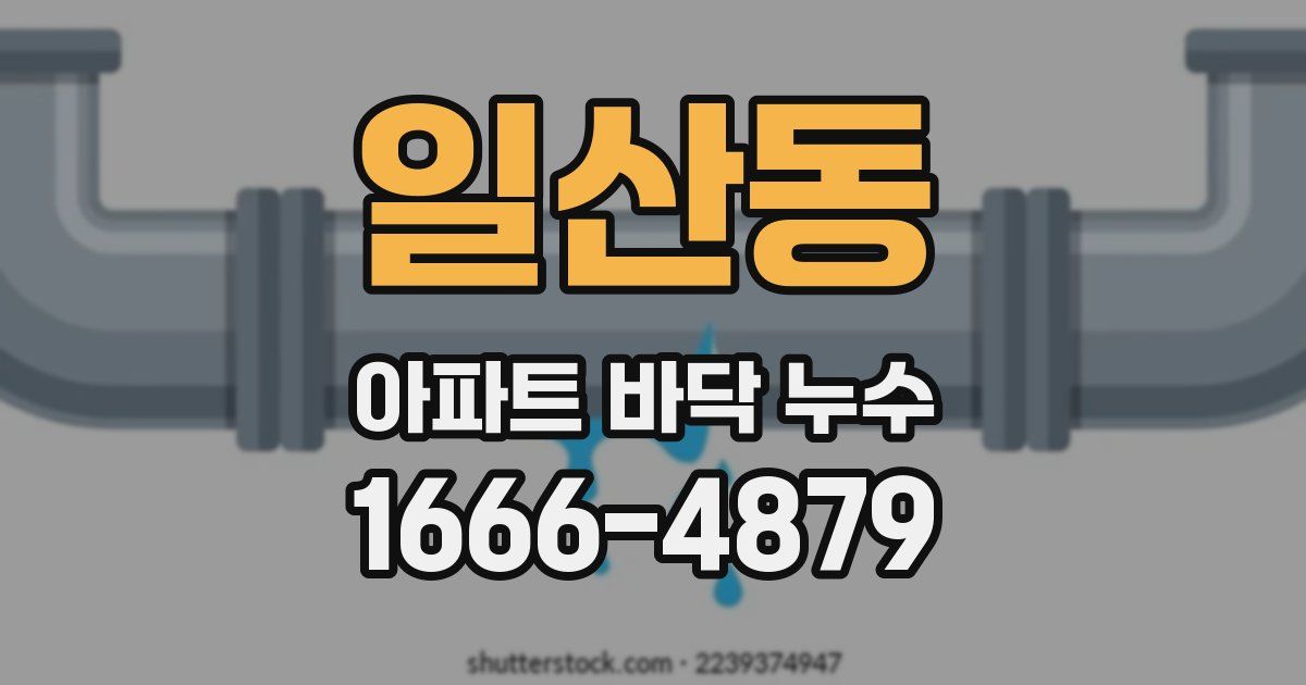 일산동 아파트 바닥 누수
