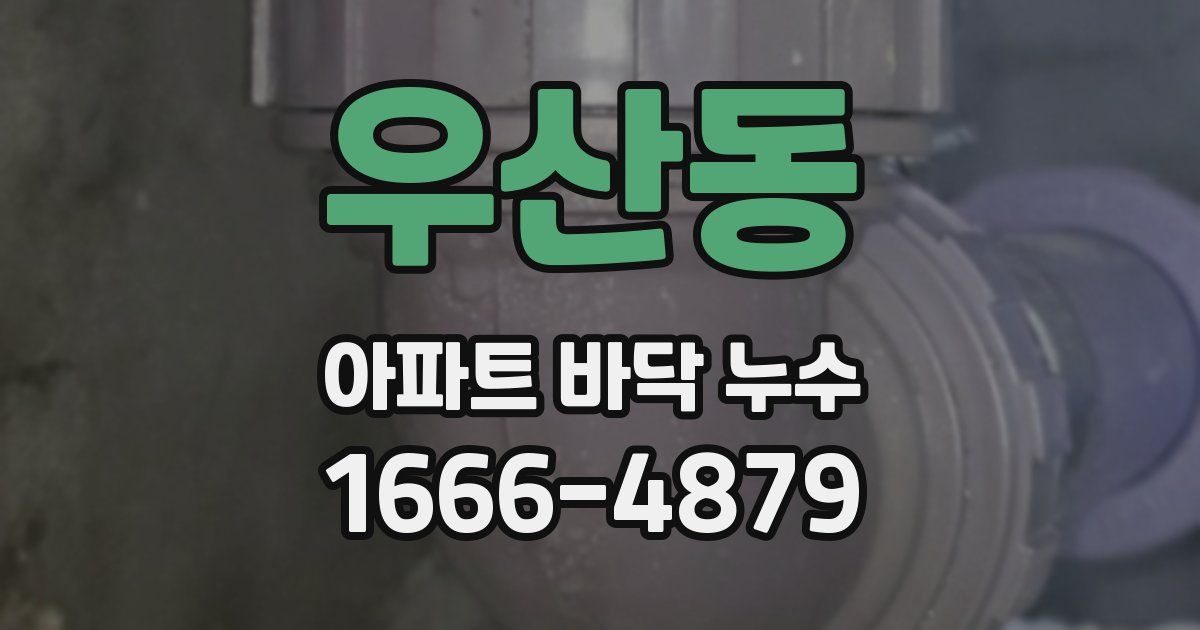 우산동 아파트 바닥 누수