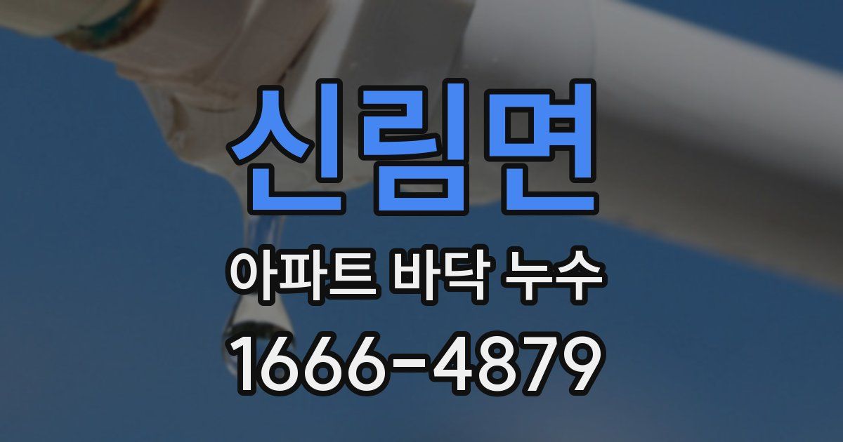 신림면 아파트 바닥 누수