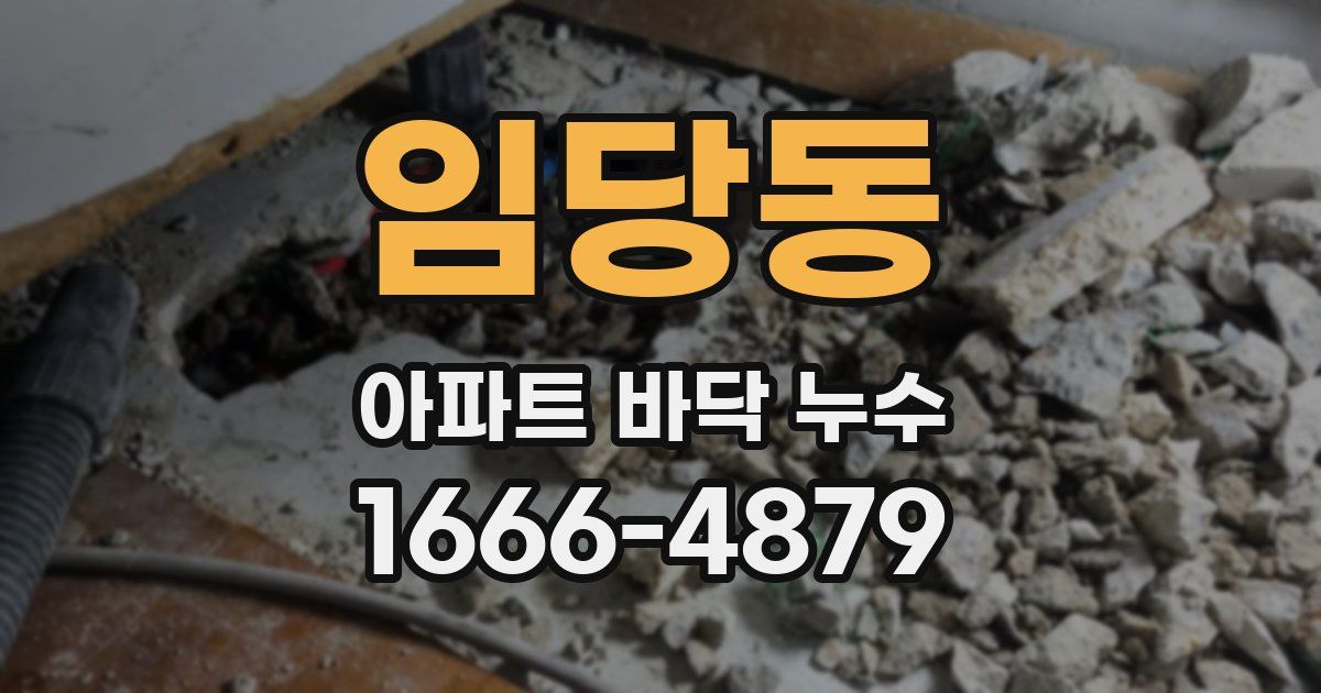 임당동 아파트 바닥 누수