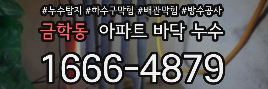 금학동 아파트 바닥 누수