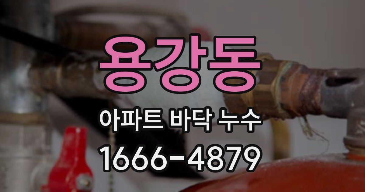 용강동 아파트 바닥 누수