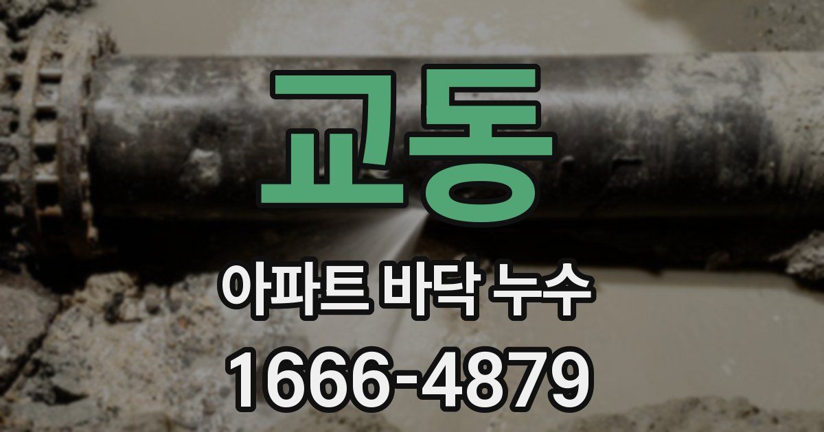 교동 아파트 바닥 누수