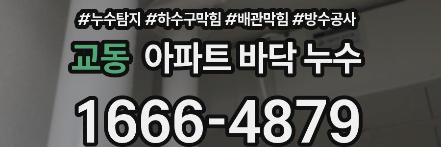 교동 아파트 바닥 누수