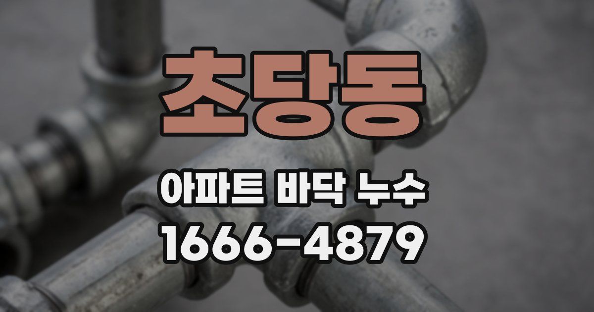 초당동 아파트 바닥 누수