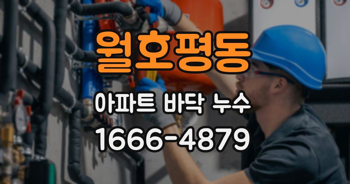 월호평동 아파트 바닥 누수