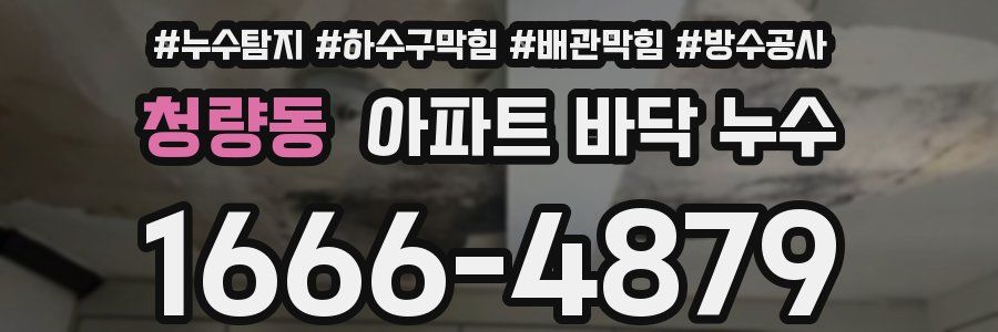 청량동 아파트 바닥 누수