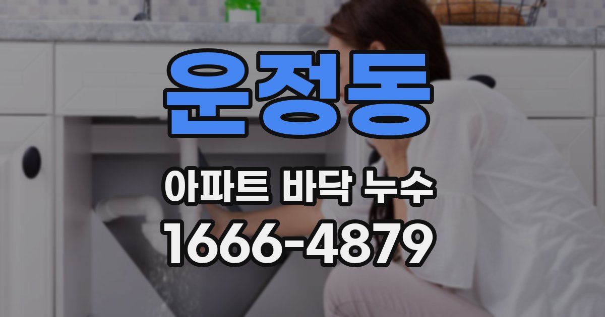 운정동 아파트 바닥 누수