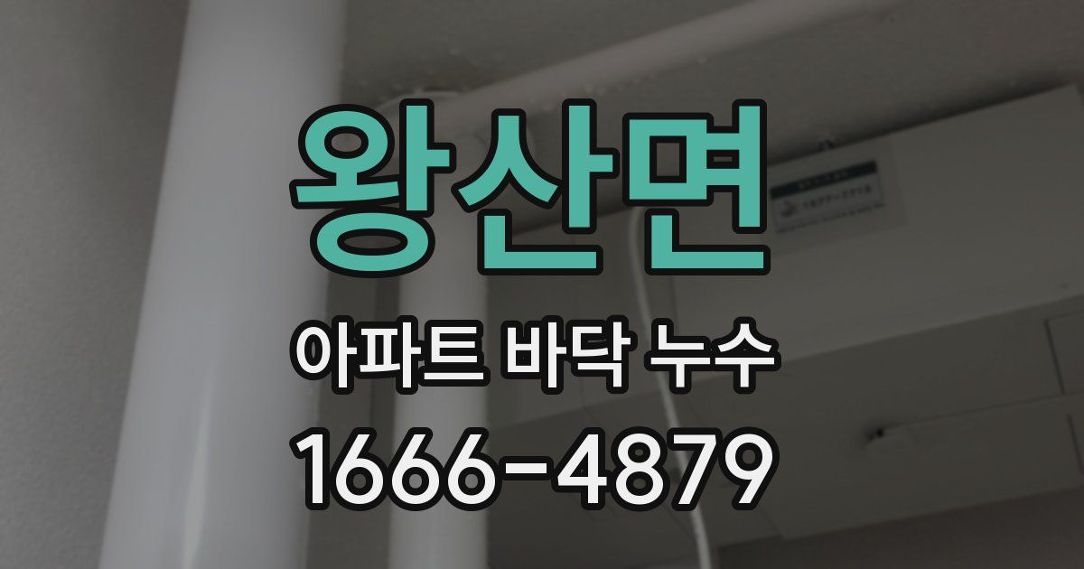 왕산면 아파트 바닥 누수
