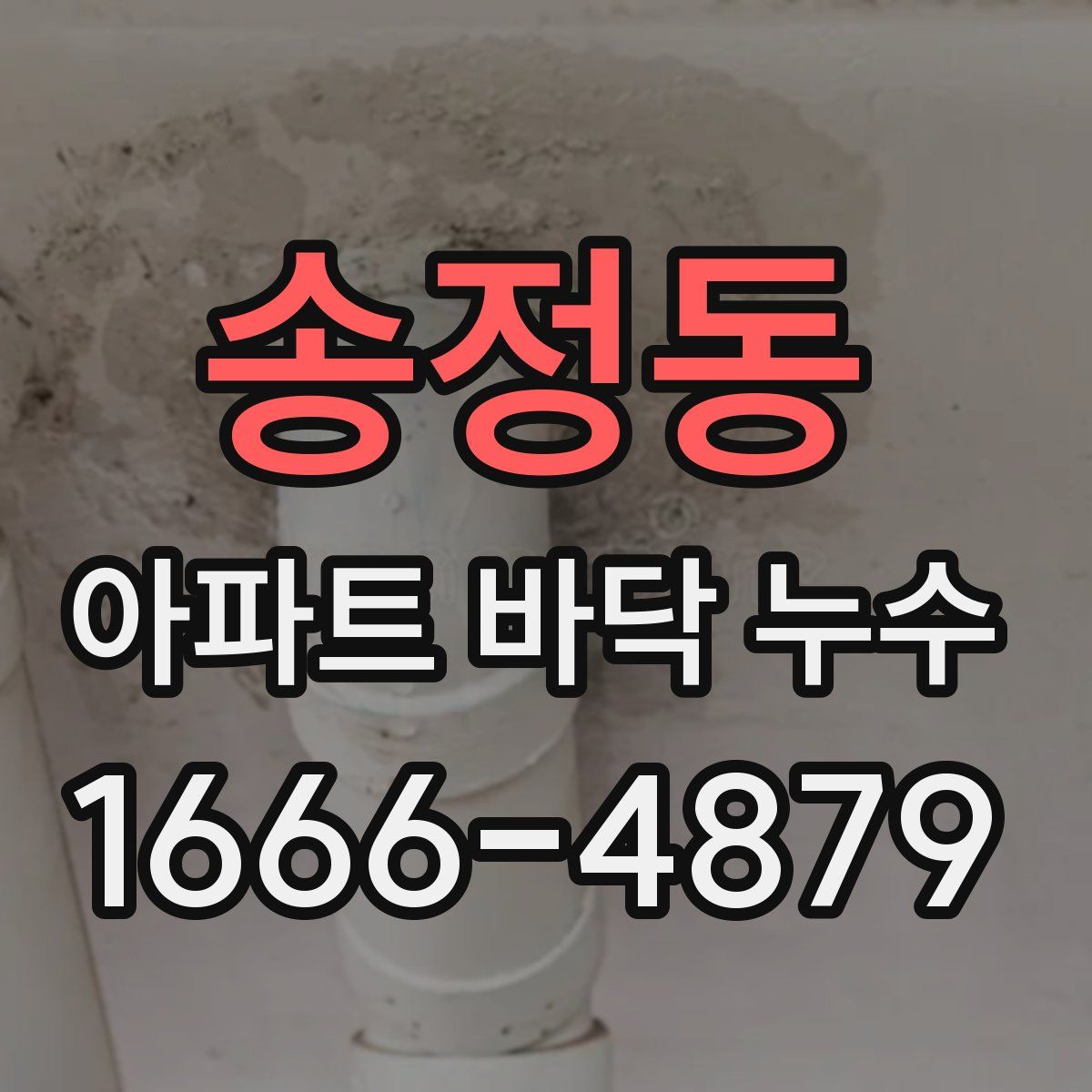 송정동 아파트 바닥 누수