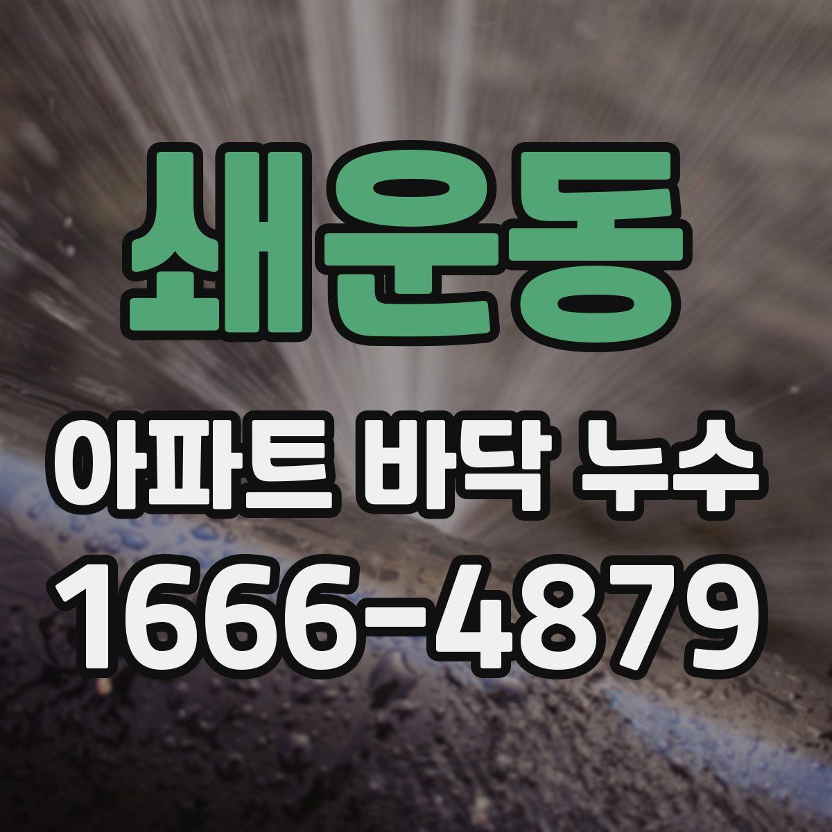 쇄운동 아파트 바닥 누수