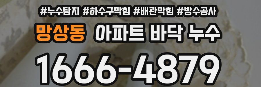 망상동 아파트 바닥 누수