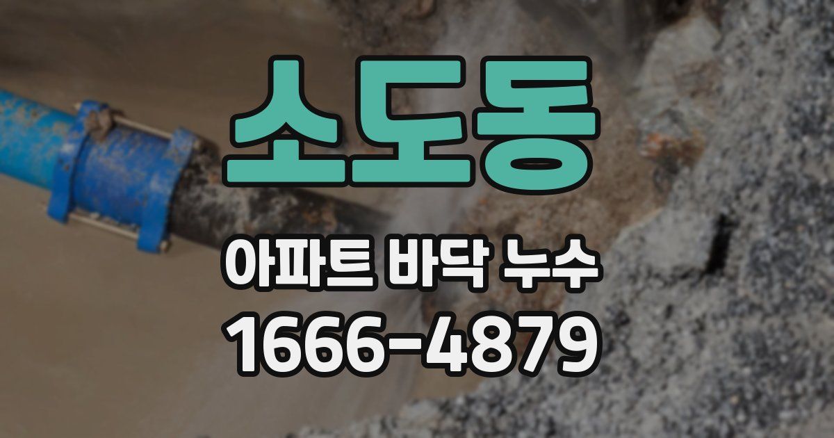 소도동 아파트 바닥 누수