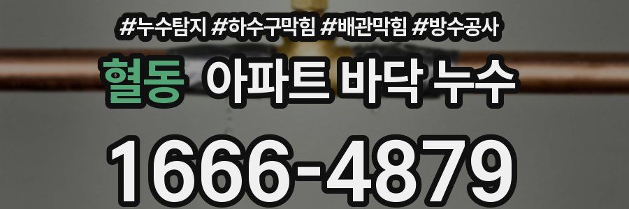 혈동 아파트 바닥 누수
