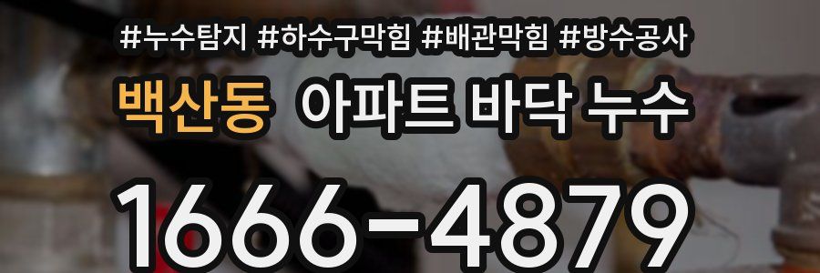 백산동 아파트 바닥 누수