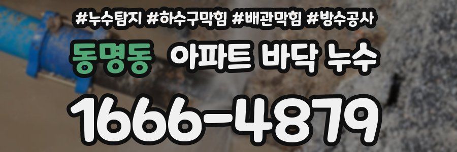 동명동 아파트 바닥 누수