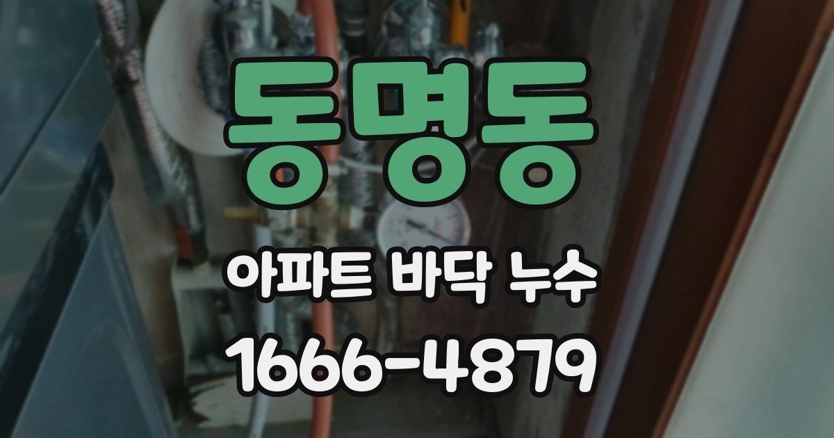 동명동 아파트 바닥 누수