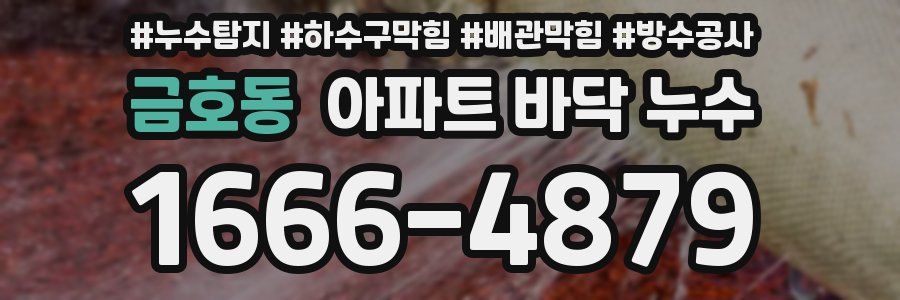 금호동 아파트 바닥 누수