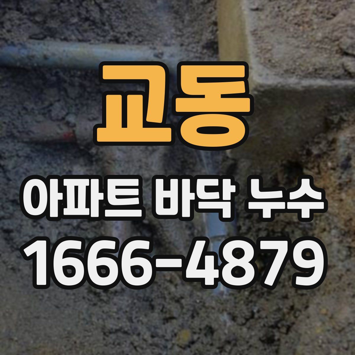교동 아파트 바닥 누수
