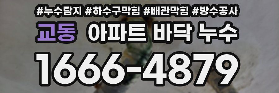 교동 아파트 바닥 누수