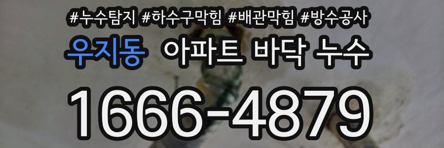 우지동 아파트 바닥 누수