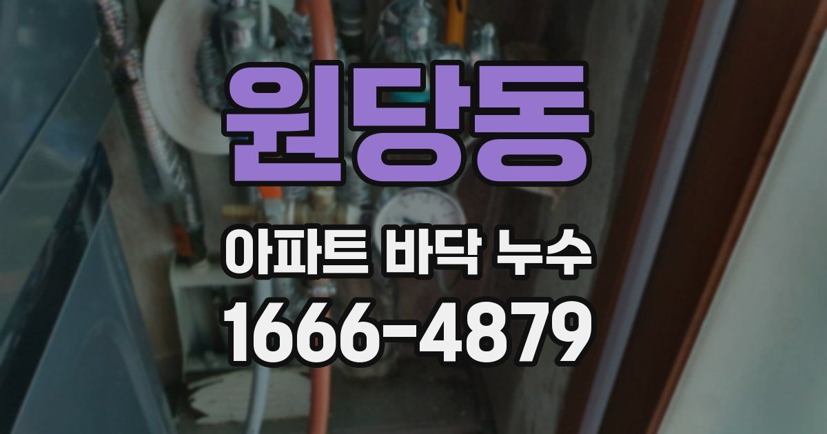 원당동 아파트 바닥 누수