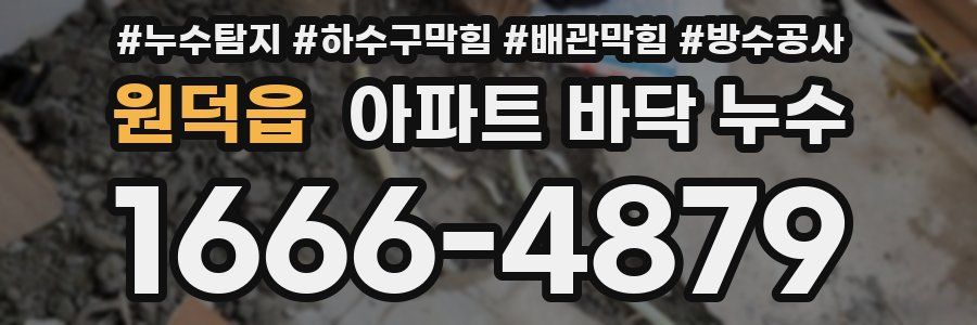 원덕읍 아파트 바닥 누수