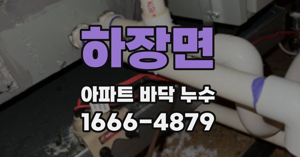 하장면 아파트 바닥 누수