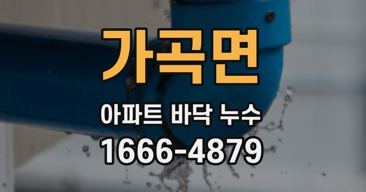 가곡면 아파트 바닥 누수
