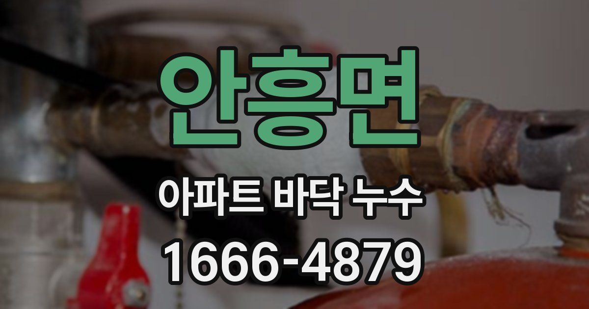 안흥면 아파트 바닥 누수