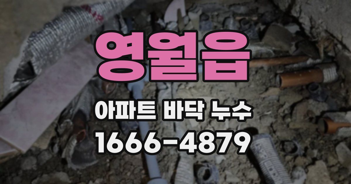 영월읍 아파트 바닥 누수