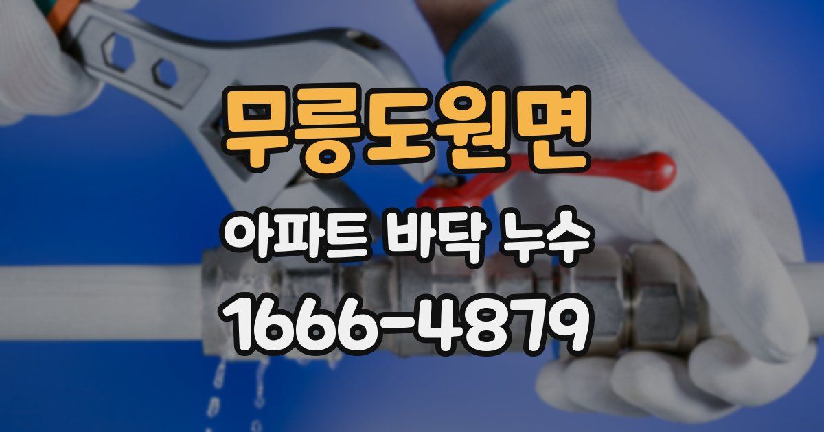 무릉도원면 아파트 바닥 누수