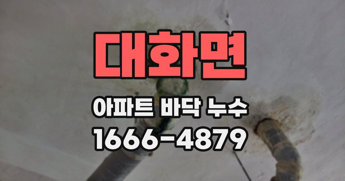 대화면 아파트 바닥 누수