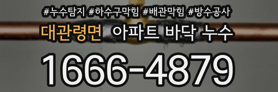 대관령면 아파트 바닥 누수
