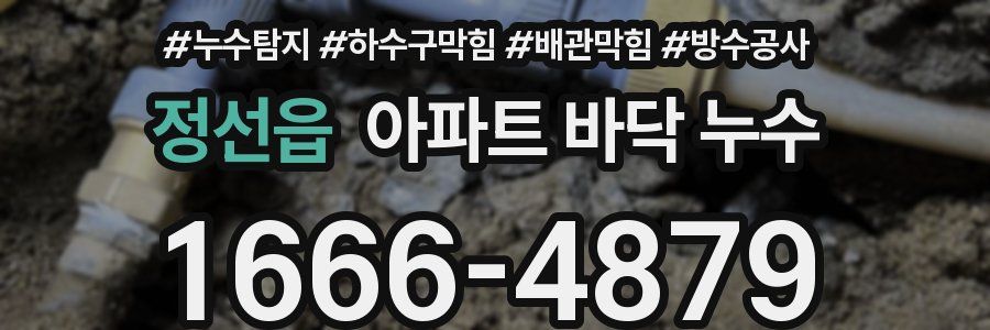 정선읍 아파트 바닥 누수