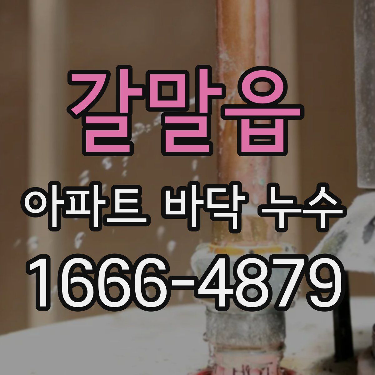갈말읍 아파트 바닥 누수