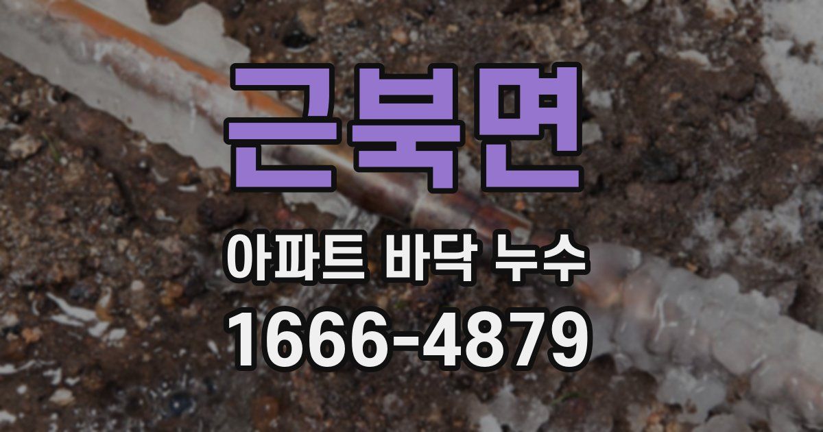 근북면 아파트 바닥 누수