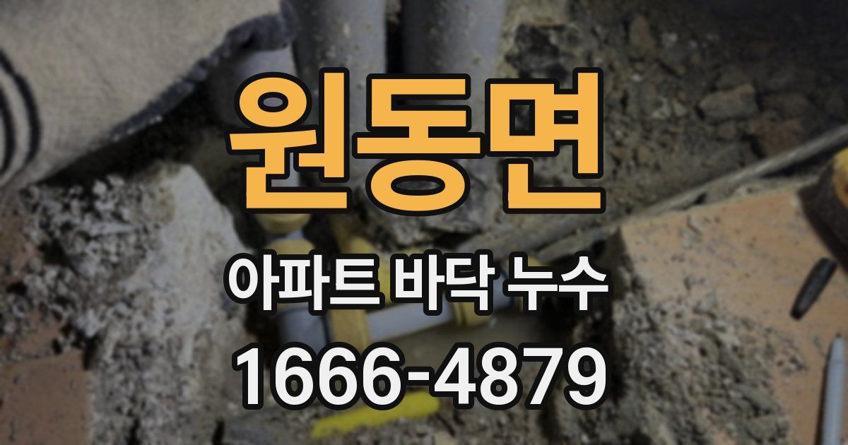 원동면 아파트 바닥 누수