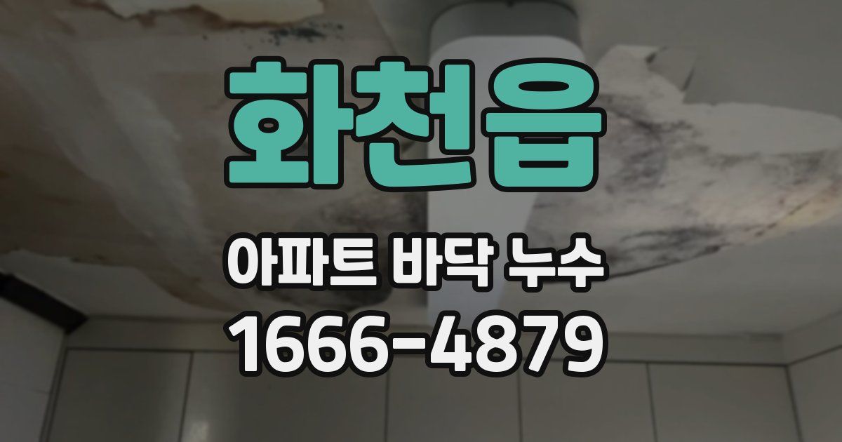 화천읍 아파트 바닥 누수