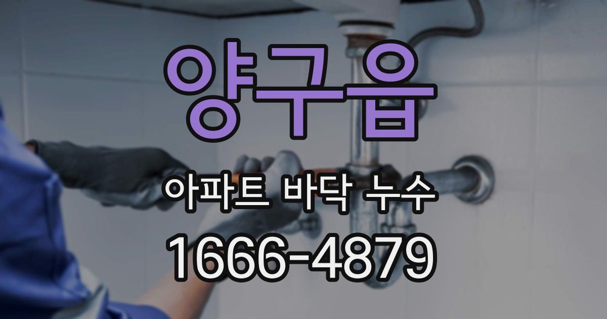 양구읍 아파트 바닥 누수
