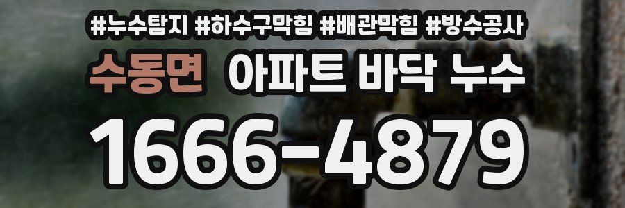 수동면 아파트 바닥 누수